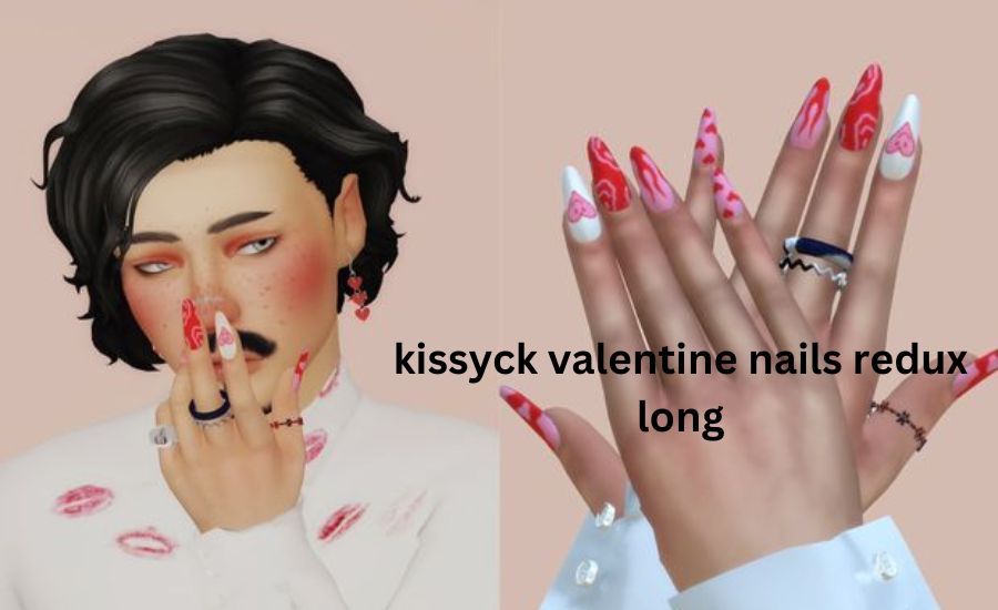 kissyck valentine nails redux long