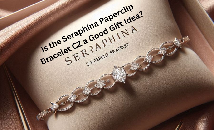 seraphina paperclip bracelet cz