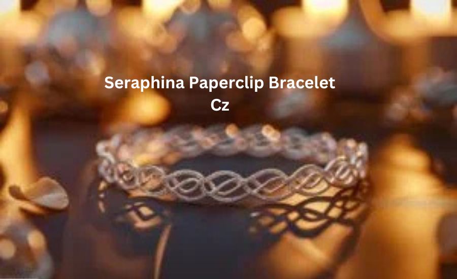 seraphina paperclip bracelet cz